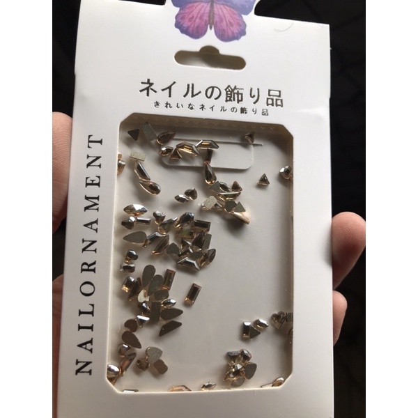 Sét đá 100 viên màu trà,phụ kiện trang trí