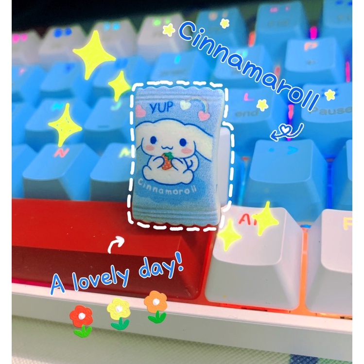 Nút bàn phím cơ ABS doubleshot bao bì các nhân vật SANRIO decor bàn phím