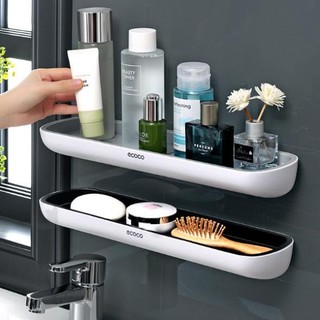 Kệ nhà tắm ecoco đựng dầu gội sữa tắm cao cấp, kệ đựng gia vị, khay nhà bếp dán tường za48
