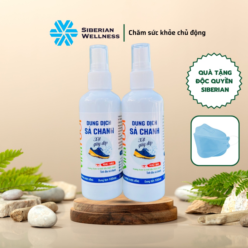 Chai Xịt Thơm Khử Mùi Vệ Sinh Giày Sneaker Bình Xịt Vệ Sinh Khử Mùi Hôi Giày Tinh Dầu Thiên Nhiên VINA TƯƠI 100ml
