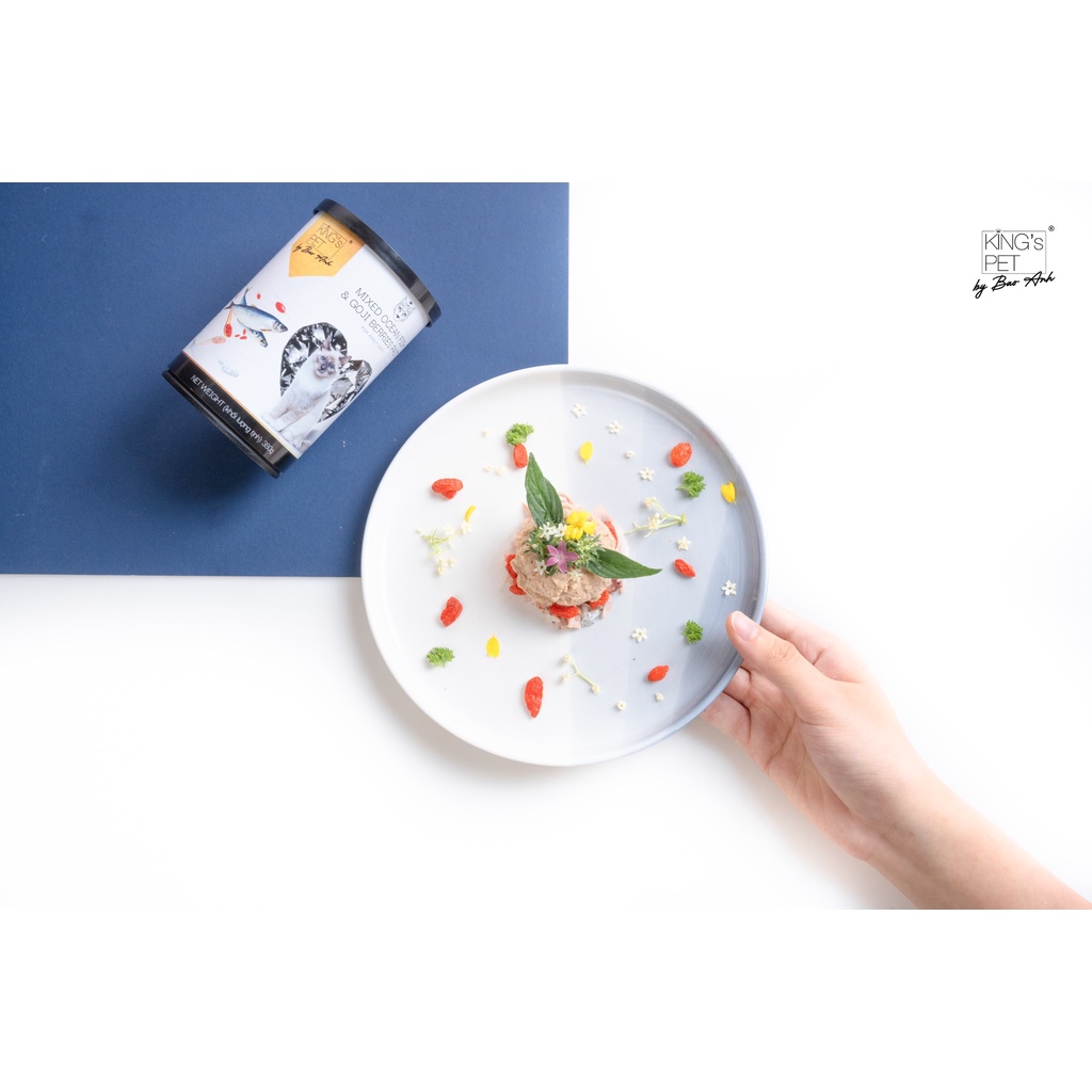 Pate lon Hỗn hợp Cá – Kỷ tử King’s Pet by Bao Anh 380g