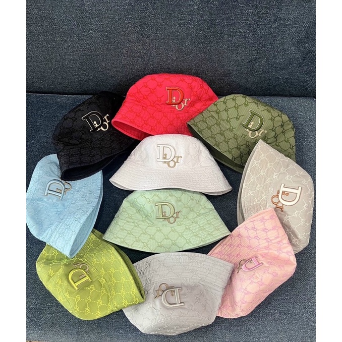 mũ bucket Hàn quốc from cụp - nón tai bèo 2 mặt vải dệt chữ (ior) cao cấp chất siêu xịn 10 màu nam nữ thời trang đẹp