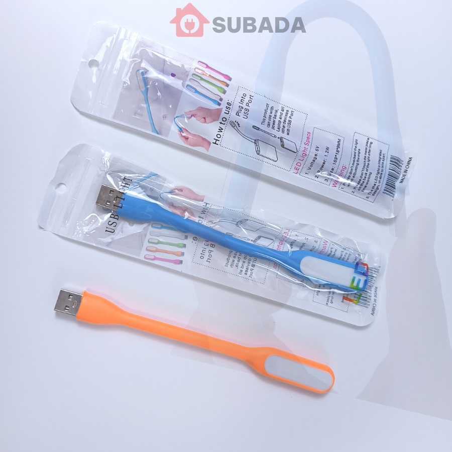 Đèn led mini usb siêu sáng SuBaDa vỏ nhựa dẻo phụ kiện cắm cổng USB sạc dự phòng laptop có thể gập gọn tiện lợi DU03