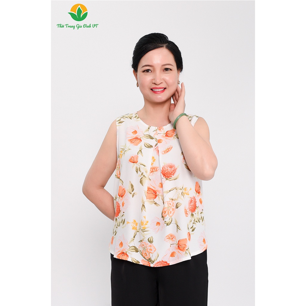 Áo trung niên Việt Thắng, chất lanh (tole) - A03.2302