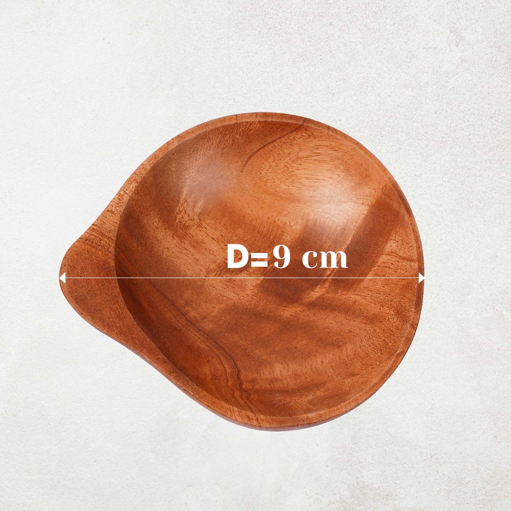 Chén mắm hình sò - chén kiểu bằng gỗ xà cừ tự nhiên 100% thương hiệu VKU