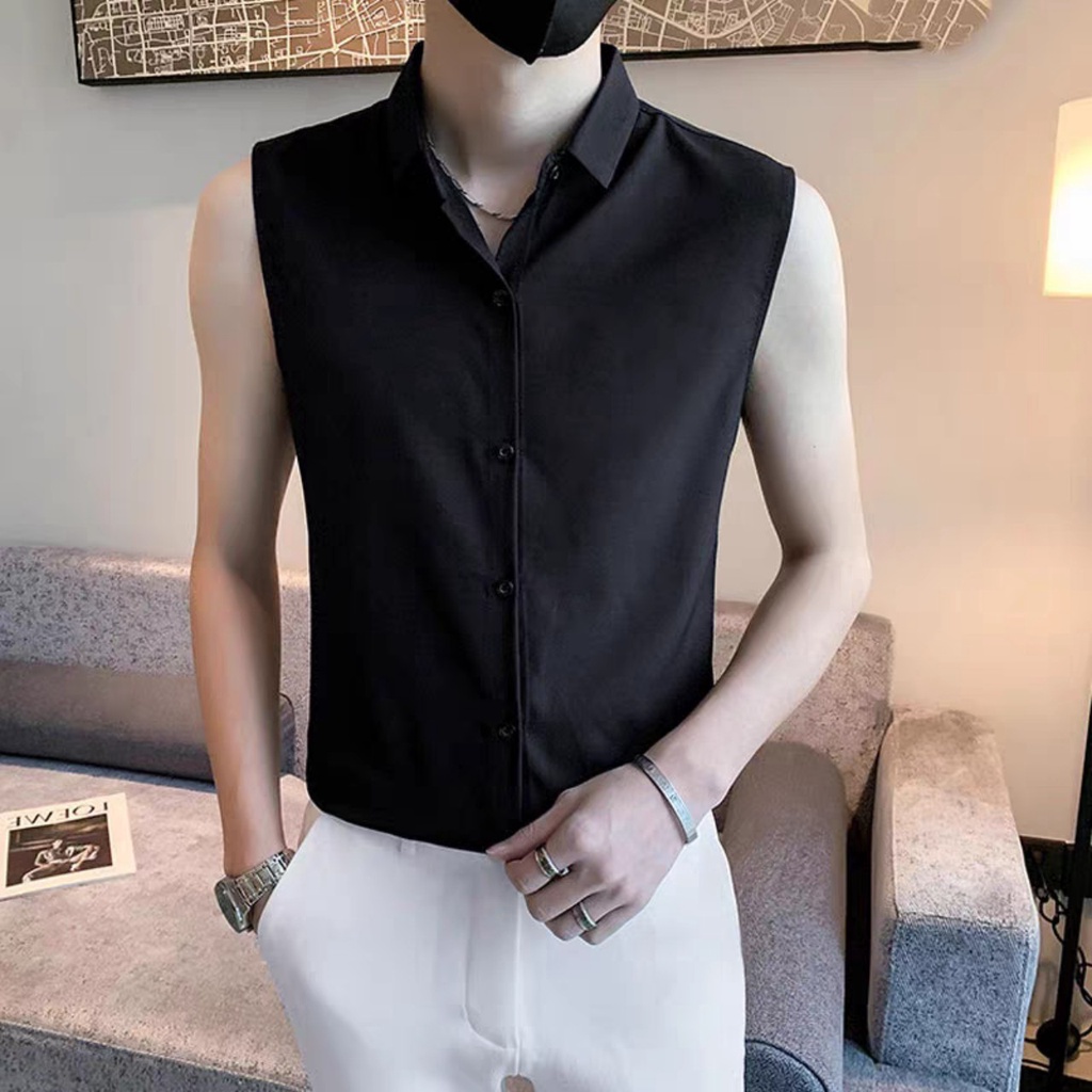 Áo sơ mi không tay, Áo thun nam Thời Trang Mùa Hè chất liệu mềm mát trẻ trung cá tính Qc17