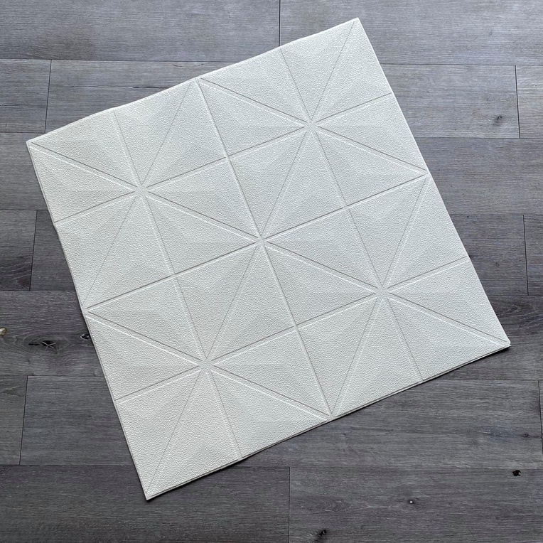 Xốp Dán Tường Giả Gạch Vân Sóng Trắng 3D Kích Thước 70x70cm