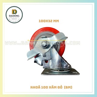 BÁNH XE ĐẨY COMBO 100 XÁM ĐỎ ( 4 CÁI )