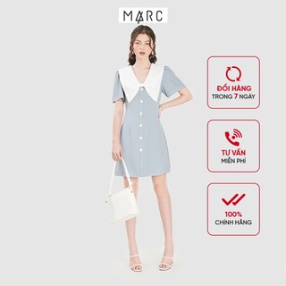 Đầm nữ MARC FASHION mini phối lá cổ tay loa FAHH052521