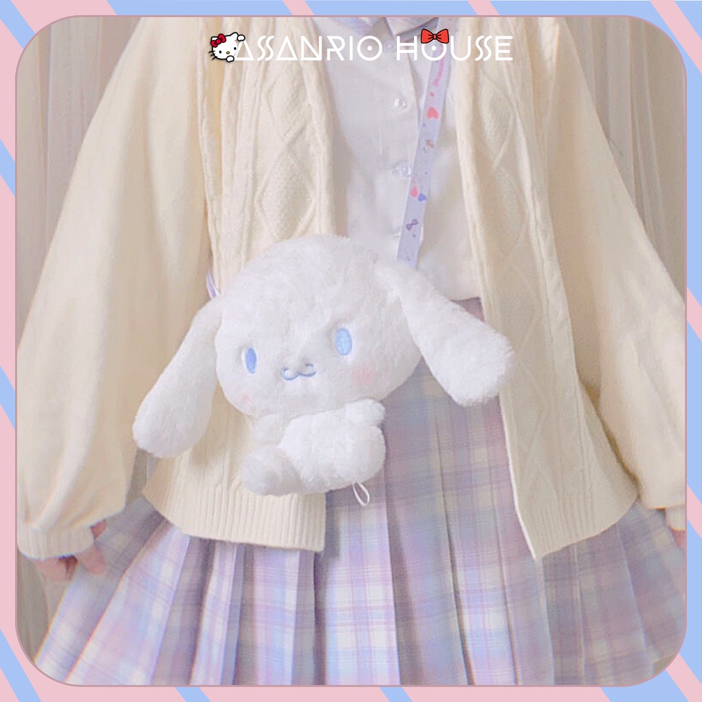 🌸Sẵn+Video🌸 Túi Cinnamoroll Cute Có Dây Đeo Họa Tiết Phong Cách Lolita Dễ Thương - Túi gấu bông ASANRIO HOUSE