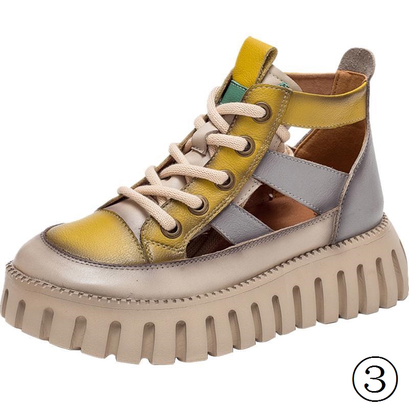 Giày Sandal Bằng Da Thật Đế Dày Thời Trang Mùa Hè 2023 Dành Cho Nữ