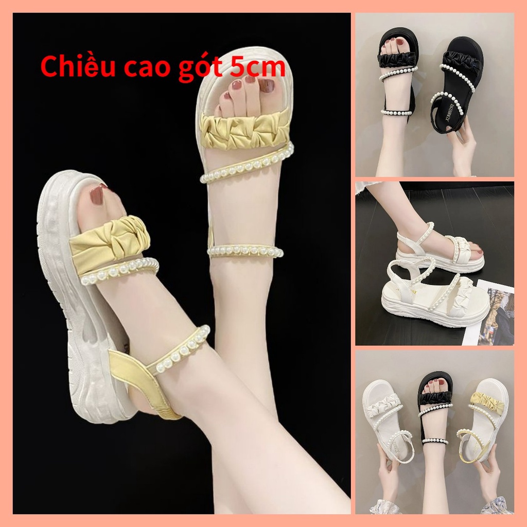 Xăng đan Đế Dày 5Cm Mềm Mại Dễ Phối Đồ Thời Trang Mùa Hè Cho Nữ