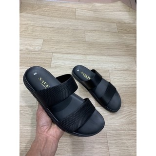 Dép-Sandal Nam 2 quai da mờ sần cao cấp đế cao su siêu bền