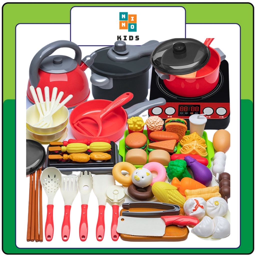 Bộ đồ chơi nấu ăn cho bé gái trai 2 3 4 5 tuổi mini giá rẻ thông minh phát triển trí tuệ