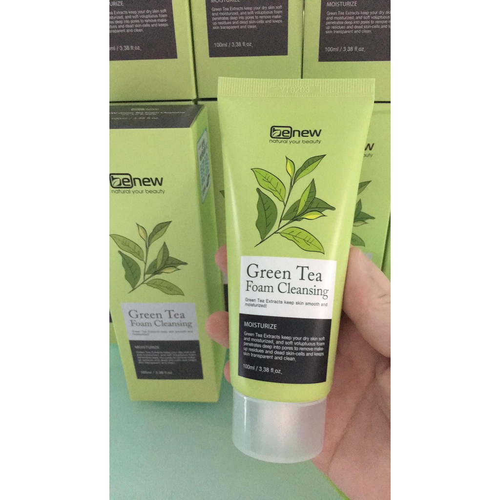 Sữa rửa mặt trà xanh Benew Green Tea Foam Cleansing 100ml