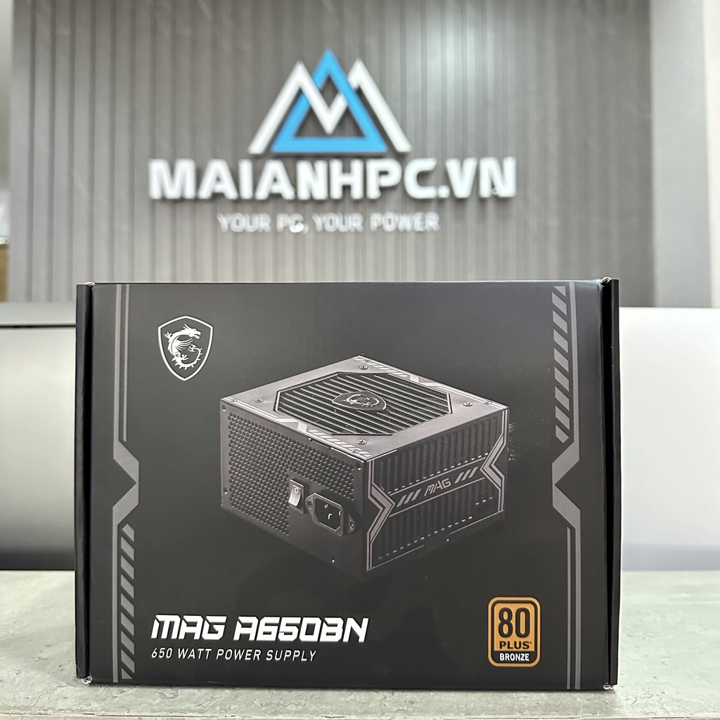 Nguồn máy tính MSI MAG A650BN 650W  Hàng chính hãng bảo hành 60th