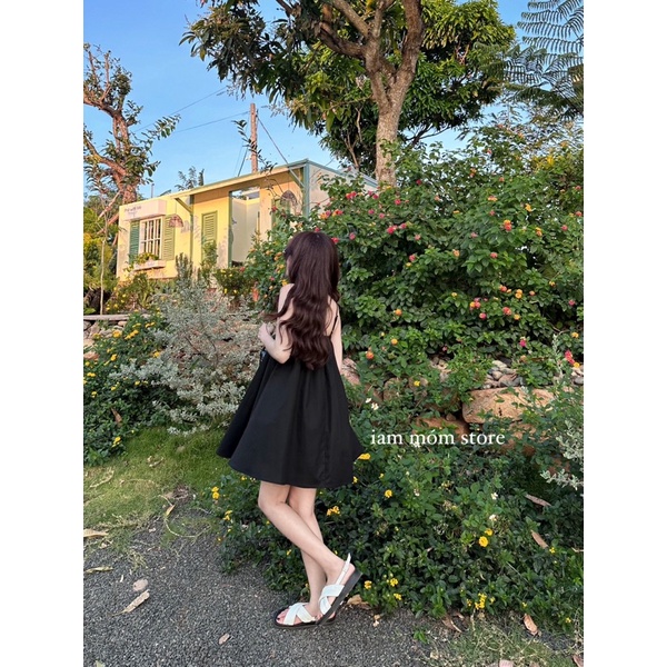 Luna Dress _ Váy dây babydoll linen 2 lớp  - 3 màu