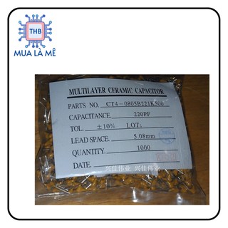 Tụ gốm nguyên khối 221 220pf 0.22nf 50v