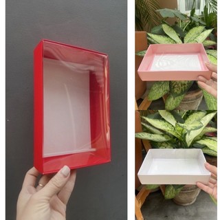 hộp mika trong 2 size