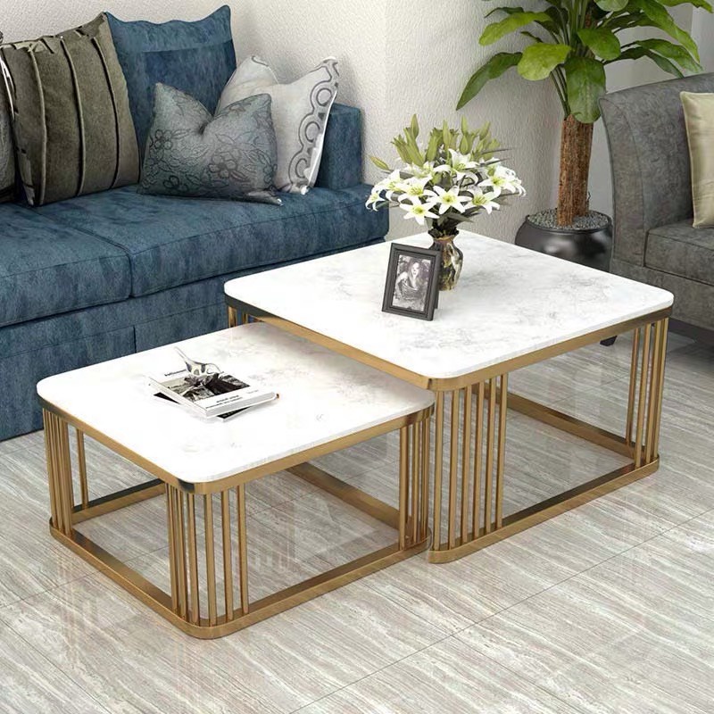 Đơn tỉnh ib shop - Bàn trà sofa phòng khách mặt đá vân mây cẩm thạch cao cấp, khung chân 5 nan chắc chắn | BigBuy360 - bigbuy360.vn
