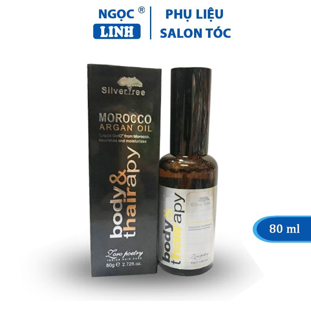 Tinh dầu dưỡng tóc chính hãng Morocco Body Hair Argan Oil 80ml giữ nếp uốn bóng mượt