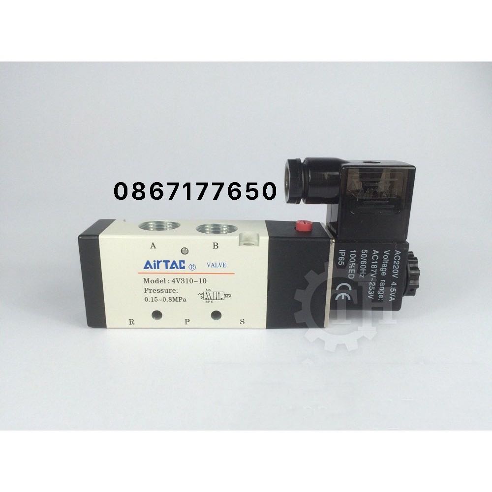 4V110-06  Van điện từ khí nén 5/2 AIRTAC ren 9,6mm