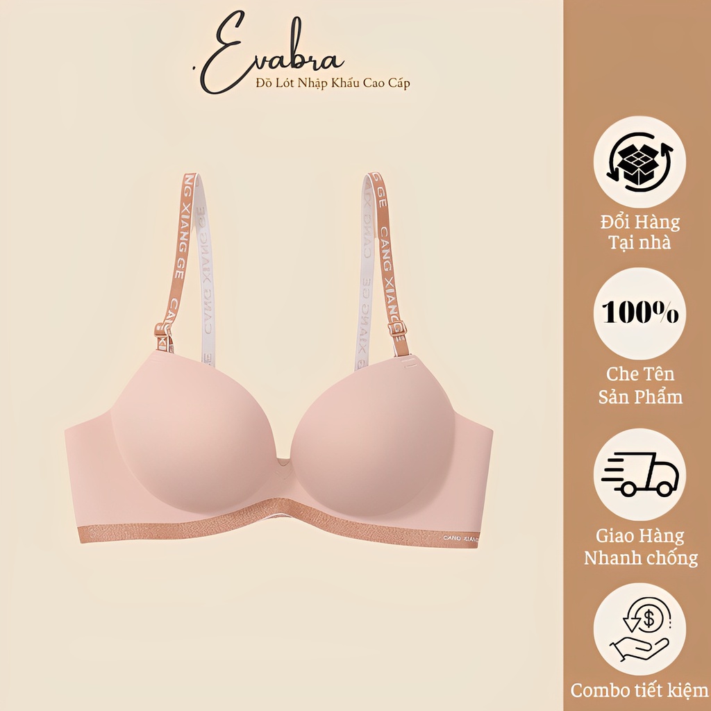 Áo ngực Eva Bra thiết kế bàn tay nâng ngực, chất liệu su đúc không gọng mềm mại - A19