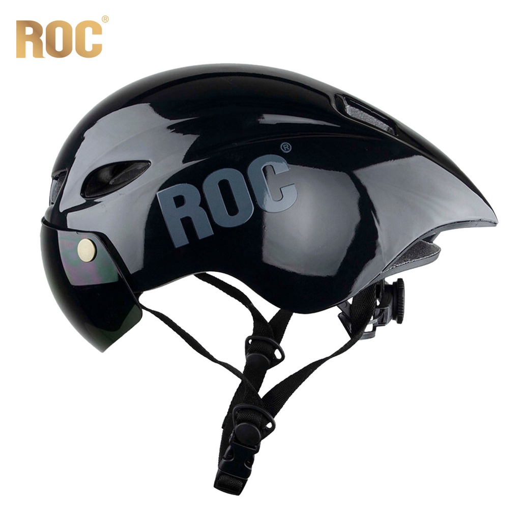 Mũ bảo hiểm nửa đầu ROC R16 có kính hít, tặng tai mèo và bộ lót dự phòng