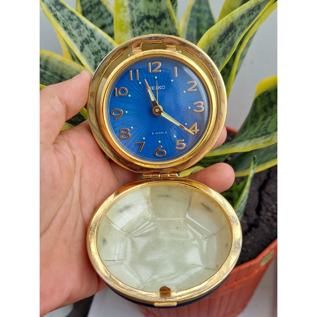 Đồng hồ để bàn xưa nam Seiko lên cót-báo thức hàng Si