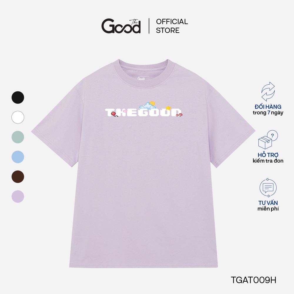 Áo Phông THE GOOD Trơn Basic, Áo Thun 15 Màu Pastel Pixel Form Oversize Chất Cotton Co Giãn