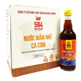 Thùng 6 chai nước mắm 584 nha trang 30 độ đạm chai 500ml