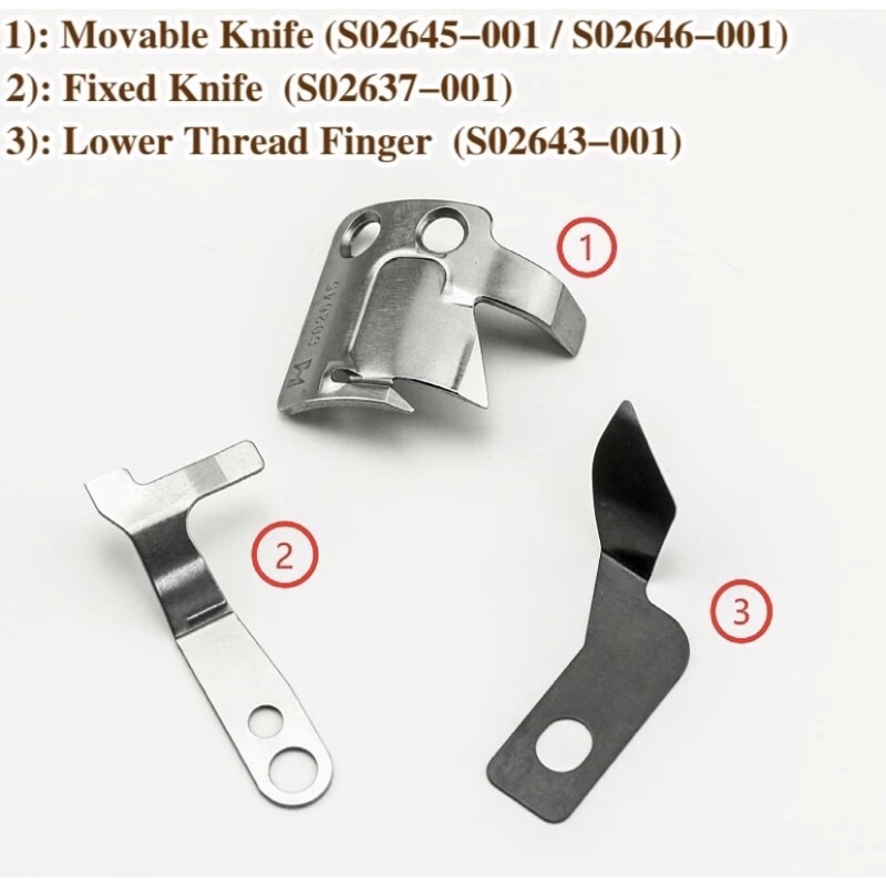 Bộ dao cắt chỉ máy 1 Kim công nghiệp điện tử