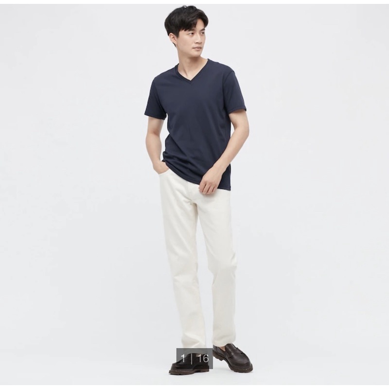 Áo phông nam uniqlo cổ tim