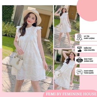 Đầm Suông Ren xô thêu, váy suông ren, đầm xô thêu hoa diện hè, váy đi biển xinh