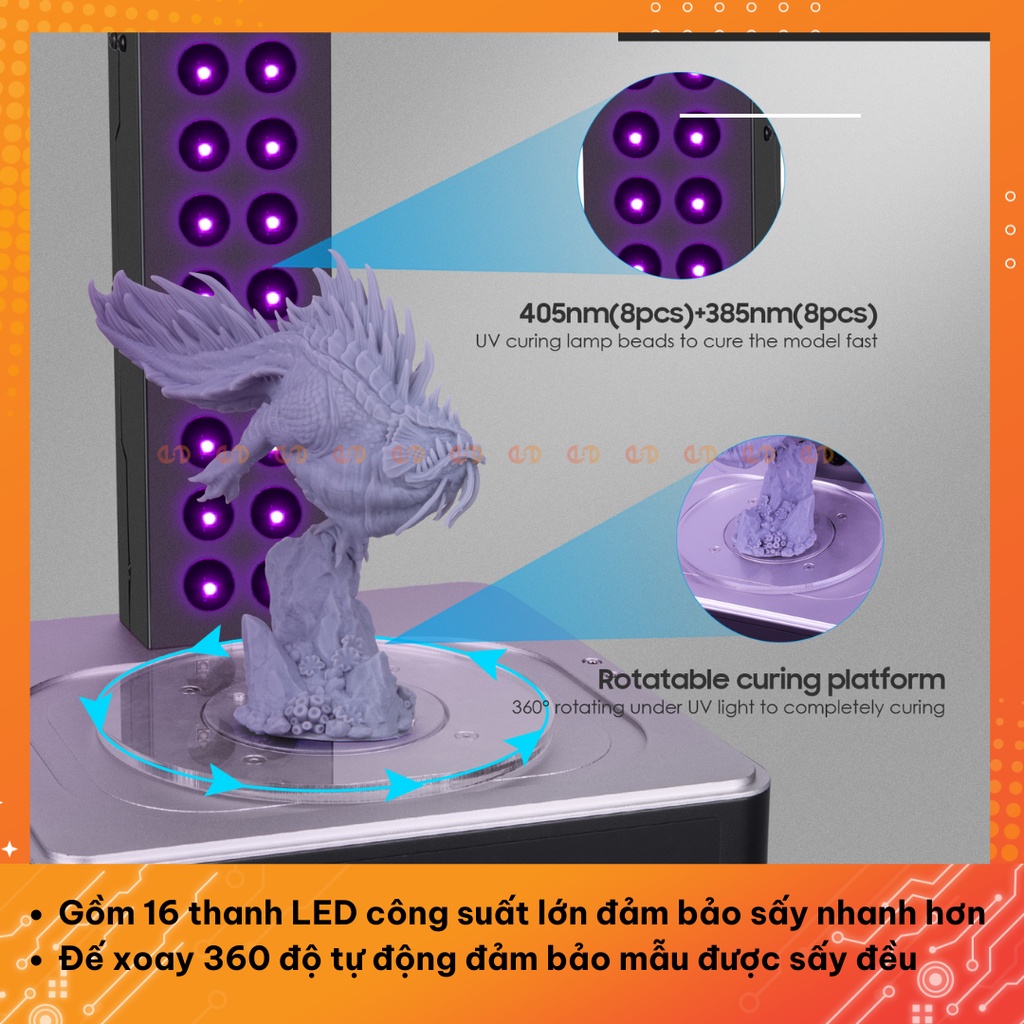 Máy rửa và sấy mô hình resin Elegoo Mercury Plus V2.0