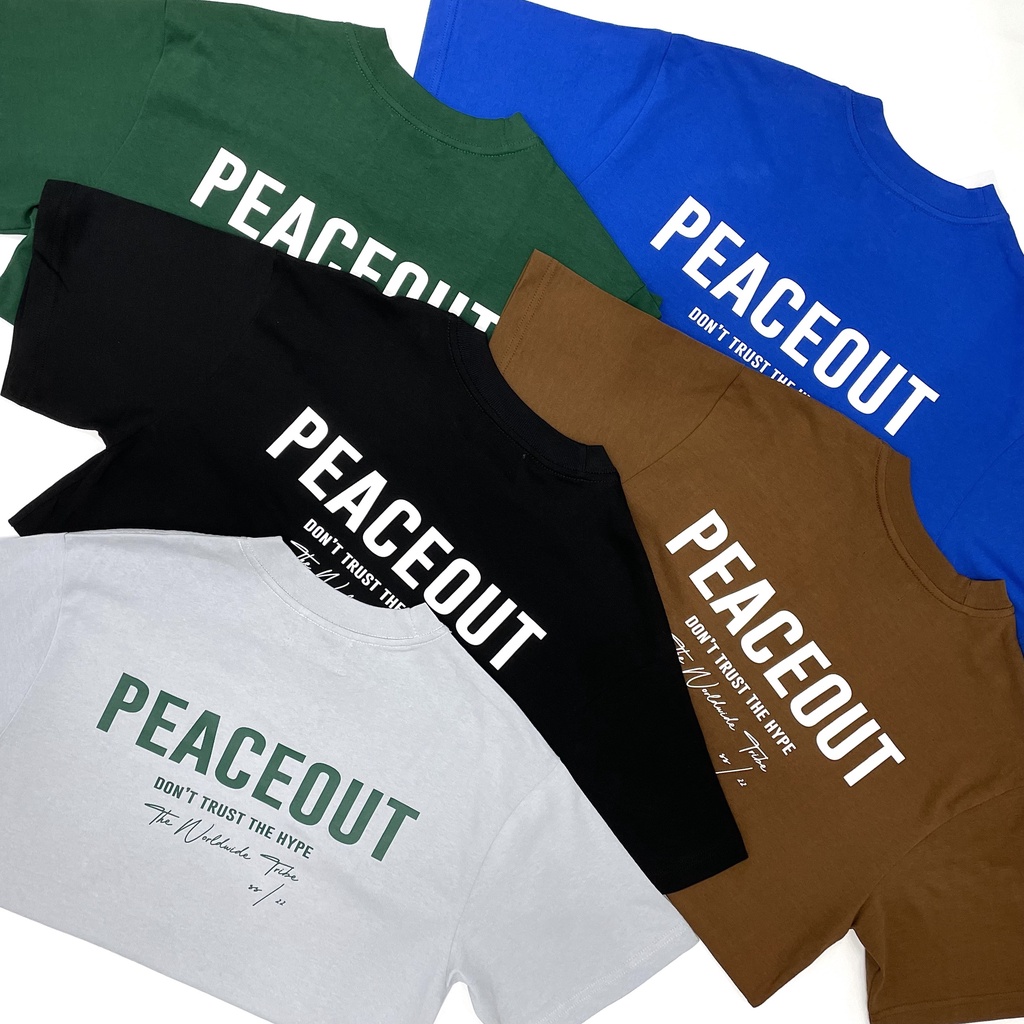 Áo Thun P108 Peaceout Studios In Chữ Peaceout - Don't Trust The Hype