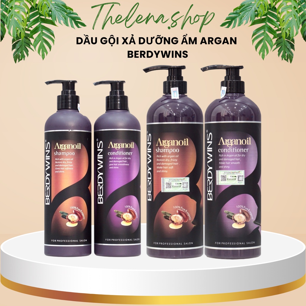 Dầu Gội Xả Collagen BERDYWINS Dưỡng Ẩm Tái Sinh Phục Hồi Tóc Siêu Mềm Mượt Hương Nước Hoa 500ml - 1000ml