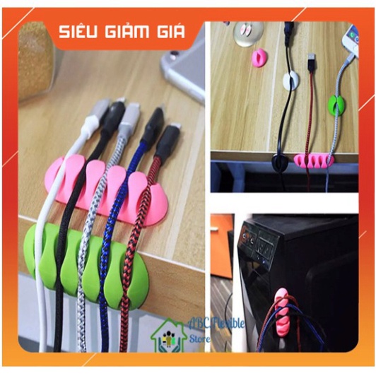 [KHUYẾN MẠI] Kẹp cao su giữ dây điện, dây sạc, tai nghe gọn gàng tiện lợi