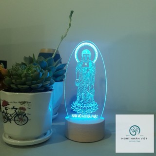 [Ảnh Thật]Đèn Phật A Di Đà Đứng