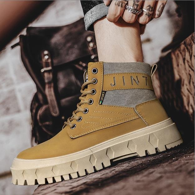 Giày Boot Nam - Combat Boots Thời Trang Đế Cao 2 Màu GN421