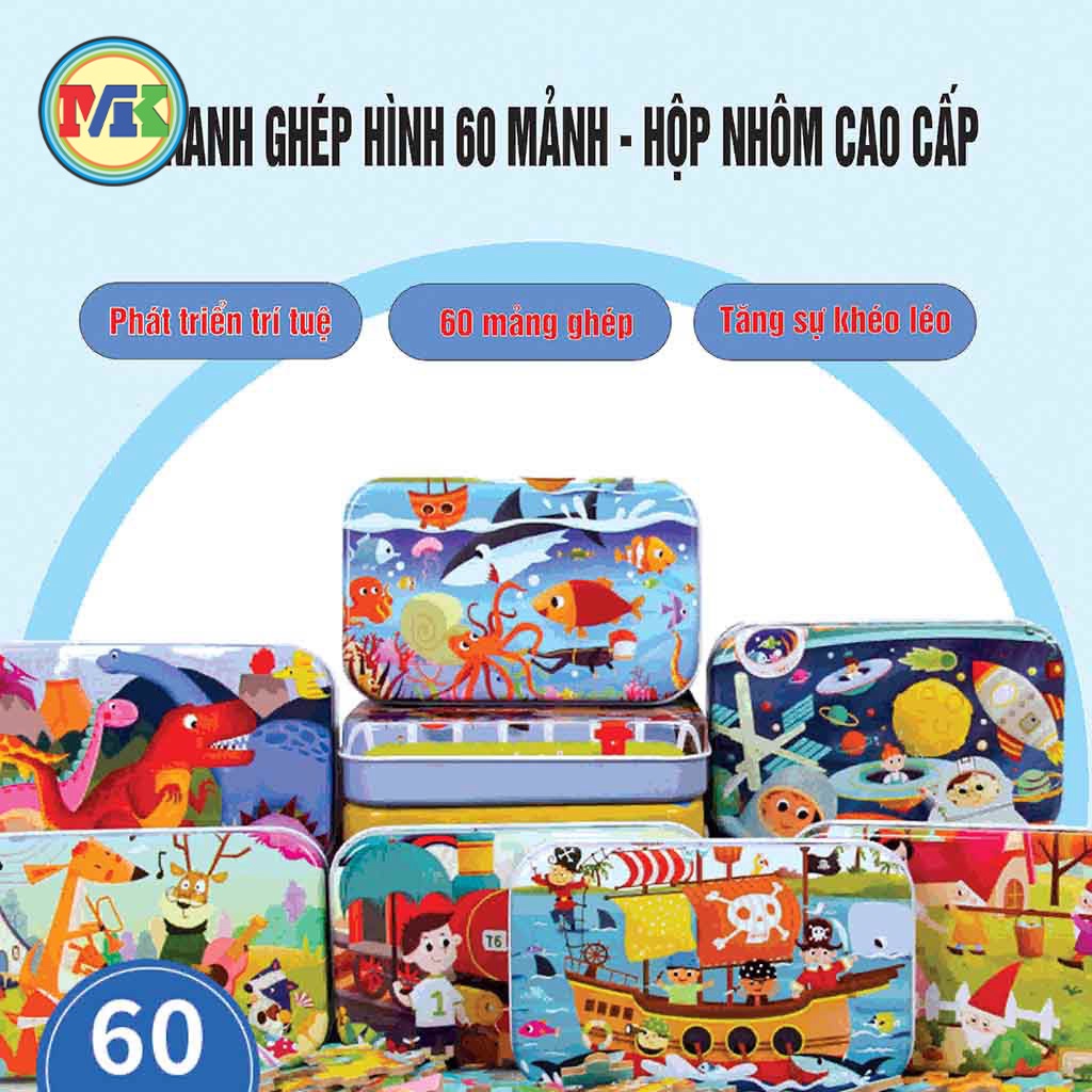 Tranh Ghép Hình 60 Mảnh Ghép - Hộp Nhôm Cao Cấp - Siêu Xịn