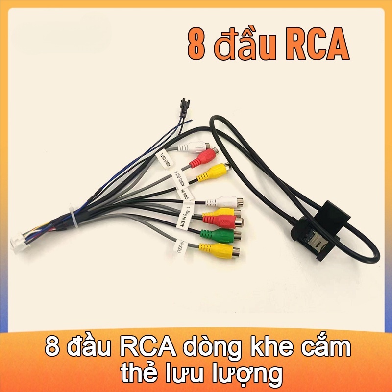 Sim Line cài đặt Android Car Player 8 đầu RCA Card Slot Line với Fan