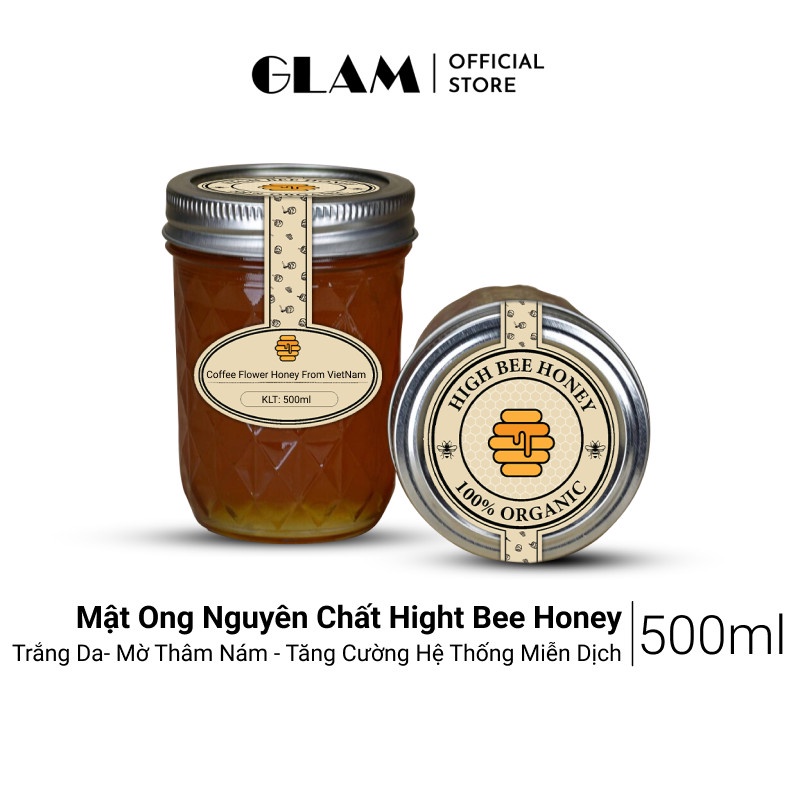 Mật Ong Nguyên Chất Hight Bee Honey Hoa Cà Phê 0,5 Lít