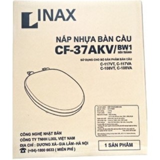 Nắp bồn cầu inax cf37 - hangf chính hãng - thay thế cho bồn cầu inax c117, c108