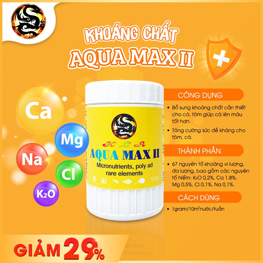 Aquamax 2 Khoáng chất, Vitamin Cá Rồng, Cá Koi