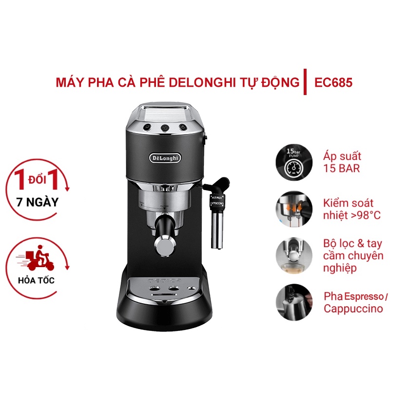 Máy Pha Cà Phê DELONGHI EC685 - Công suất 1300W, Áp suất 15Bar -  - Hàng Châu Âu Giá Tốt