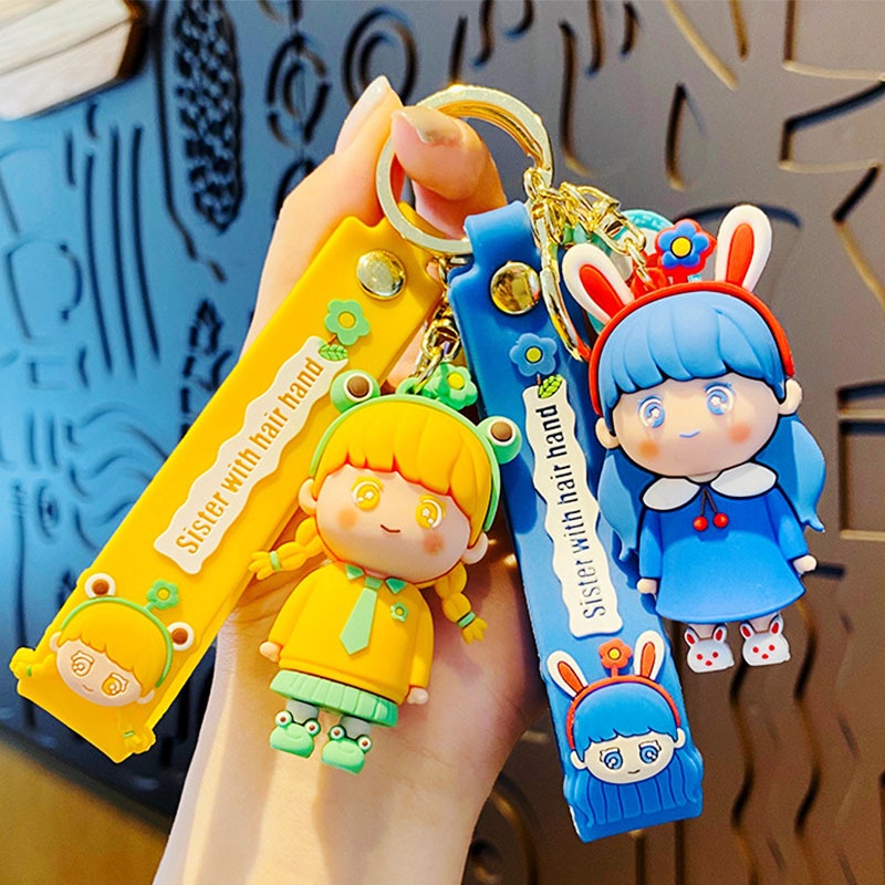 Móc Khóa Nhựa Epoxy Họa Tiết Hoạt Hình Dễ Thương Sáng Tạo
