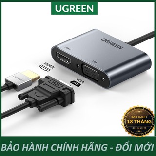 Bộ chia usb type c to hdmi&vga - xuất 2 cổng cùng lúc ugreen 50505