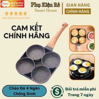 Chảo đá 4 ngăn chống dính chiên rán trứng làm bánh đa năng tiện dụng💥siêu hot💥