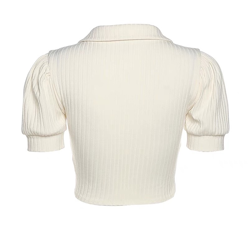 Áo thun nữ cổ sơ mi [CÓ ẢNH THẶT] phối khoá kéo ômbody chất thun gân co dãn 4 chiều phong cách ULZAANG